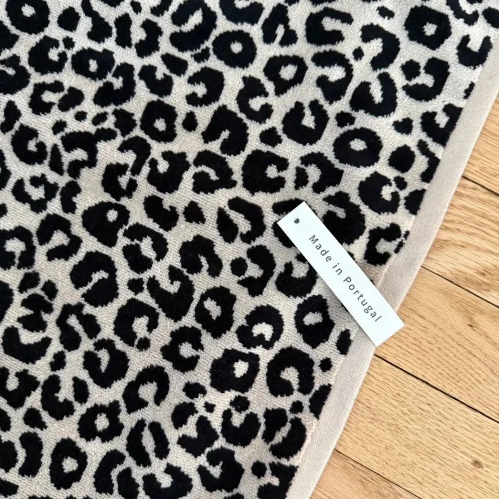 Bianca Portugal Leopard Towel Set 6pc Luxury Bath Hand Tip Towels reversable